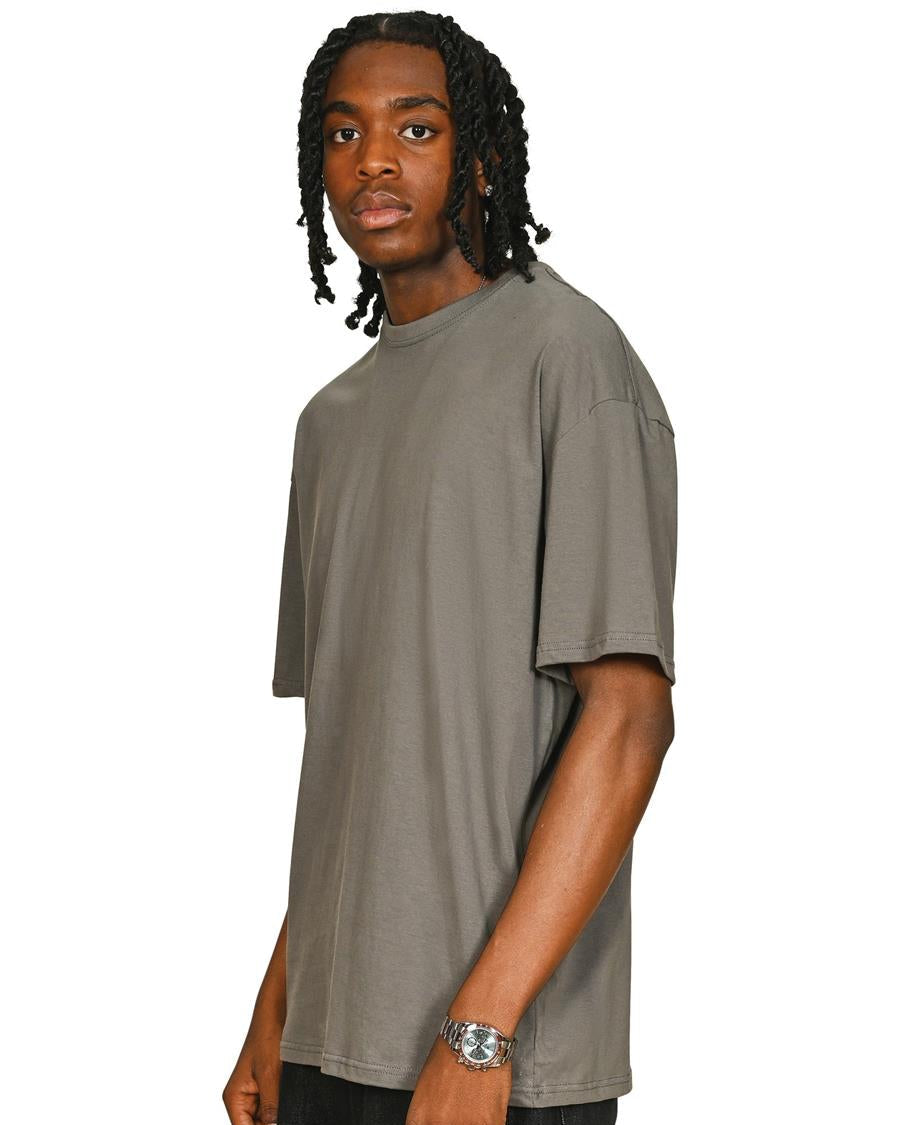 Casual Classics CRBT305 tall oversized 180 GSM blank t-shirt in Charcoal, photo 3