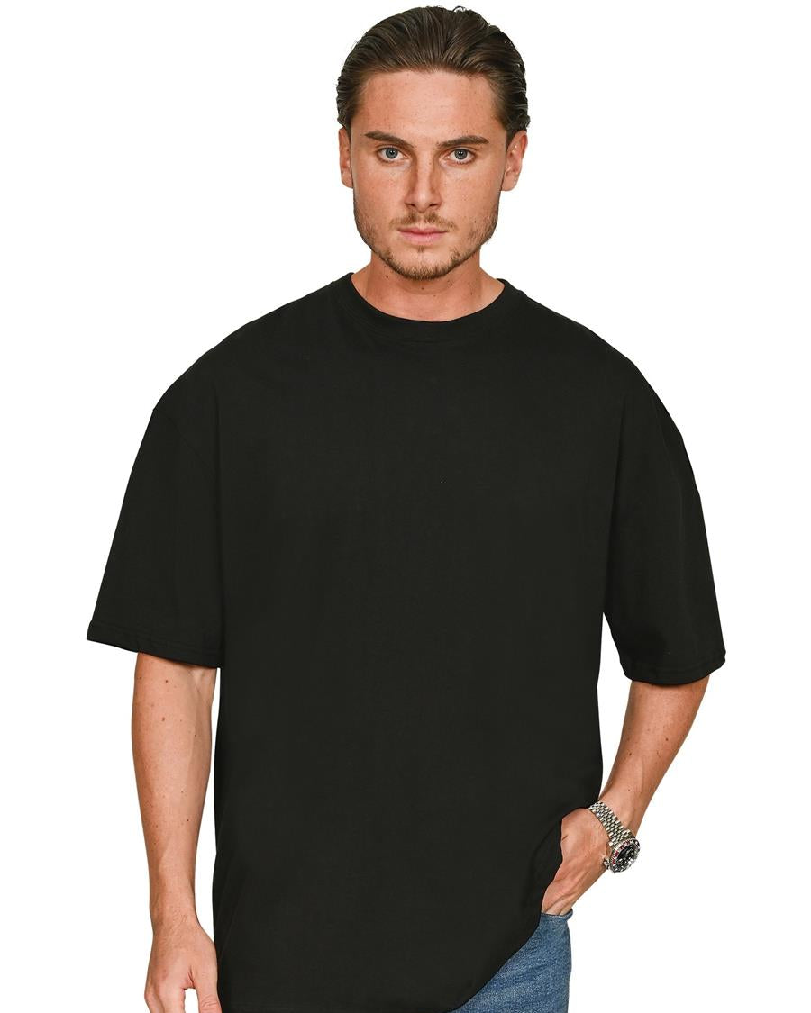 Casual Classics CRBT305 tall oversized 180 GSM blank t-shirt in Black, photo 6