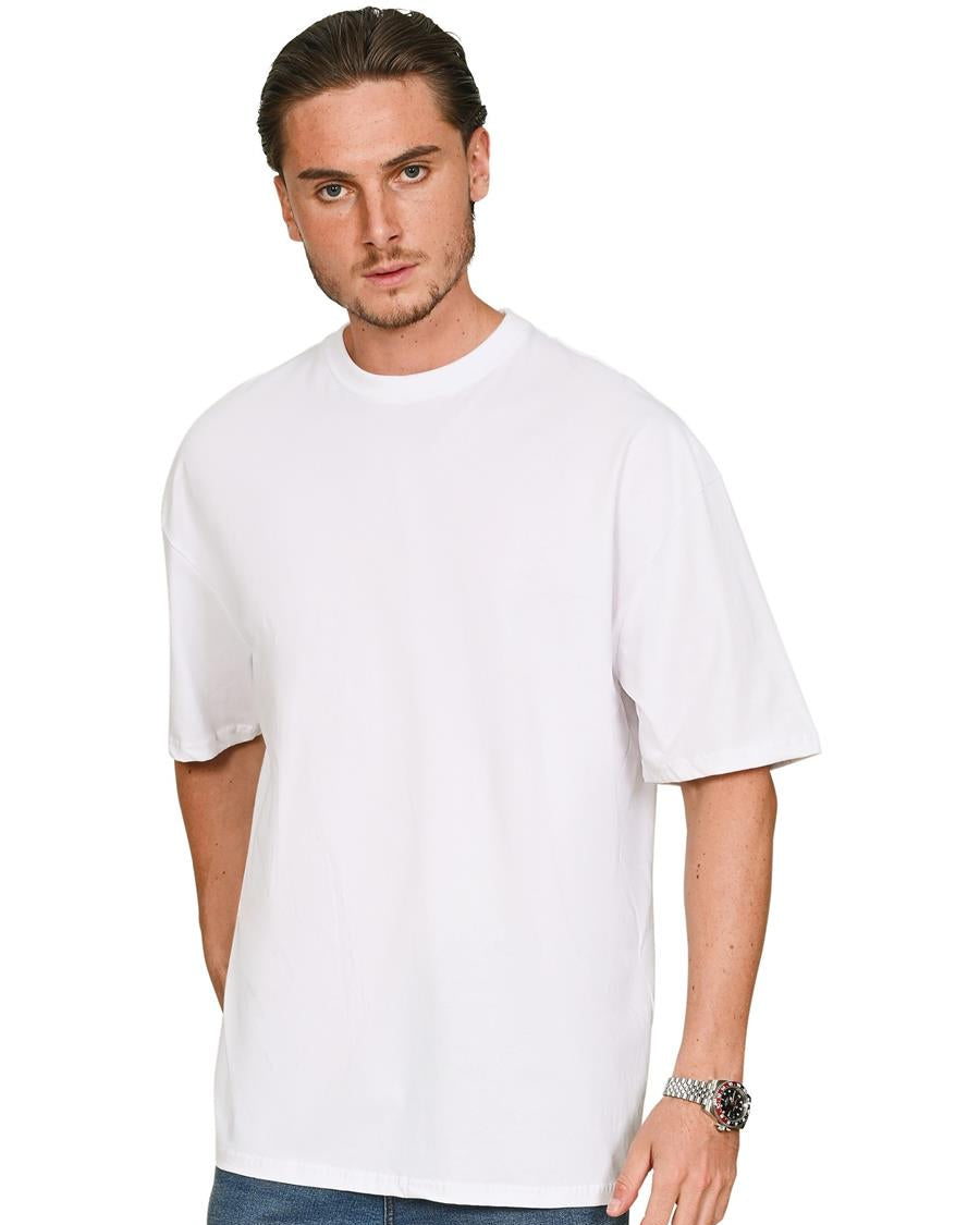 Casual Classics CRBT305 tall oversized 180 GSM blank t-shirt in White, photo 6