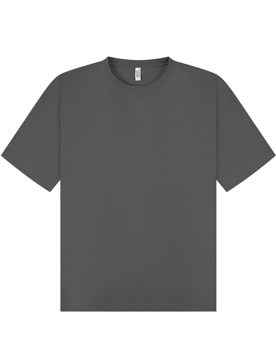 Casual Classics CRBT305 tall oversized 180 GSM blank t-shirt in Charcoal, photo 5